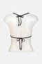 Women Stripe Padded Bikini Top, Ocean - 2