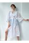 Burning Transparent Fabric Kimono Women White - 8