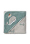 Whale Jacquard Embroidered Velour Swaddle - 80x80cm - 8
