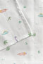 Dino 100% Cotton Satin Baby Duvet Cover Set - 4