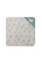 Whale Jacquard Embroidered Velour Swaddle - 80x80cm - 5