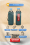 Thermos Cover Neoprene Bottle Cover Thermal Cover for Keeping Hot and Cold with Carrying Strap Gray - 2