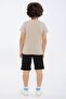 Boy's Summer Regular Fit Brown Bermuda Set Us1091-C-V-3 - 5