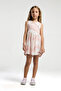 Girl's Crew Neck Wrap Embroidered Summer Regular Fit Cream Dress Us2064-C-V2 - 2