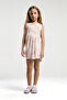 Girl's Crew Neck Wrap Embroidered Summer Regular Fit Cream Dress Us2064-C-V2 - 3