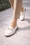 Women's Double Eye Buckle Detailed Ballerina Flats Lightweight Comfortable Sole Daily Shoes Ballerina Flats - 8