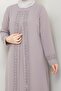 Plus Size Mother Dress with Sprinkled Stones - 3
