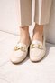 Women's Double Eye Buckle Detailed Ballerina Flats Lightweight Comfortable Sole Daily Shoes Ballerina Flats - 8