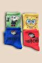 4 Pairs Men's and Women's Socks Colorful Patterned Unisex College Socks 4 Pieces - 3
