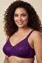 Purple Gathering Bra, No Sponge, No Underwire, Seamless Lace, Comfortable Daily Bra - 6