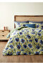 100% Cotton Satin Marlowe Double Duvet Cover Set Green (200X220 cm)