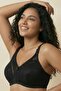 Black Gathering Bra, No Sponge, No Underwire, Seamless Lace, Comfortable Daily Bra - 4