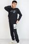 Boy's Tracksuit Set with Lettering Printed and Pants with Detailing, Ages 5-10, Smoked Melange