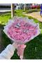 14-Piece Pink Butterfly Satin Rose Bouquet, Non-Fading Flower, Gift Bouquet for Lover & Friend - 3