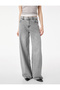 Loose Straight Fit Jeans with Wide Legs, Button Pockets, and Washed Denim - Loose Straight Fit Jean - 3