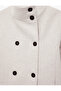 Long Sleeve Buttoned Pocketed Stand Collar Cashmere Coat - 5