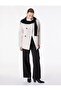 Long Sleeve Buttoned Pocketed Stand Collar Cashmere Coat