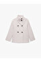 Long Sleeve Buttoned Pocketed Stand Collar Cashmere Coat - 3