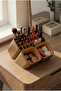 Modular Pen Holder Organizer with Grid Compartments (Pastel Brown Color) - 2