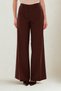 Women's Pants Palazzo Pants Wide Leg Pants Stretch Fabric Loose Leg Comfortable Brown Front Buttoned