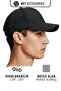 Black Micro Sports Hat Adjustable Velcro Cap Unisex - 2