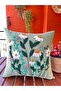 Panch Punch Cushion Cover Daisy Flower Model Handmade 100% Handcrafted Light Green