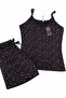 Women's Shorts and Strap Sleeve Bamboo Ring Viscose Lace Pajama Set - 4