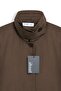 Mock Neck Canvas Jacket Brown - 3