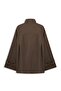 Mock Neck Canvas Jacket Brown - 2