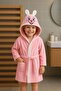 Kielly Cotton Hooded Patterned Children's Bathrobe - 3