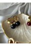 Tattoo Gold and Black Ball Detailed Earrings - 2