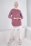EYE DETAILED CUFFS RUBBER TUNIC 43618