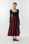 Satin Princess Burgundy Skirt - 8