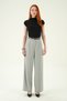 Gray Front Pleated Belt Piece Trousers 8399A - 7