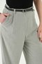 Gray Front Pleated Belt Piece Trousers 8399A - 4