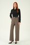 Mink Front Pleated Belt Piece Trousers 8399A