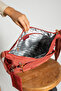 M 211 Krinkle Fabric Shoulder Bag – Rain Resistant – Tile Pattern with Removable Wallet - 4