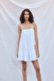 Strappy Mini Frill Dress White - 2