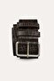 Crocodile Patterned Leather Belt - 2