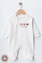 Unisex Cozy Season Printed 0-6 Months Combed Organic Cotton Baby Romper with Booties - 2