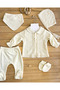 Eid Pure Bowknot Embroidered Natural Luxury Baby Girl Set, Oekotex Certified, Set of 5, Hospital Release - 2