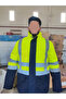 Reflective Pocket Highlighted Zippered Coat Hooded Coat Parka Yellow Navy Blue Coat Worker's Parka.