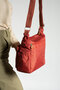M 211 Krinkle Fabric Shoulder Bag – Rain Resistant – Tile Pattern with Removable Wallet - 3