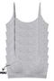 Teenage Girls Cotton String Straps Removable Pads Half Tank Training Bra 6-Pack Gray