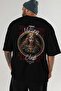 Freya Back Printed Black Oversize T-Shirt Men's Women's Cotton Crew Neck T-Shirt - 6