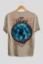 Ymir Back Printed Beige Oversize T-Shirt Men's Women's Cotton Crew Neck T-Shirt - 2