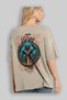 Surtr Back Printed Beige Oversize T-Shirt Men's Women's Cotton Crew Neck T-Shirt - 3