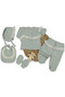 Pure Love Baby - Dragonfly Embroidered Scalloped 5-Piece Hospital Discharge Bodysuit Set - 100% Cotton - 2