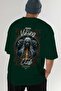 Viking Mythology 24 Back Printed Green Oversize T-Shirt Men Women Cotton Crewneck Tshirt - 7