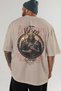 Viking Mythology 8 Back Printed Beige Oversize T-Shirt Men Women Cotton Crew Neck T-Shirt - 5
